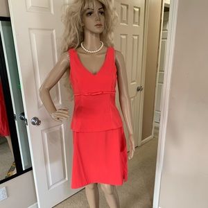 Peach 2Piece Skirt Suit Size 7/8 Party Career